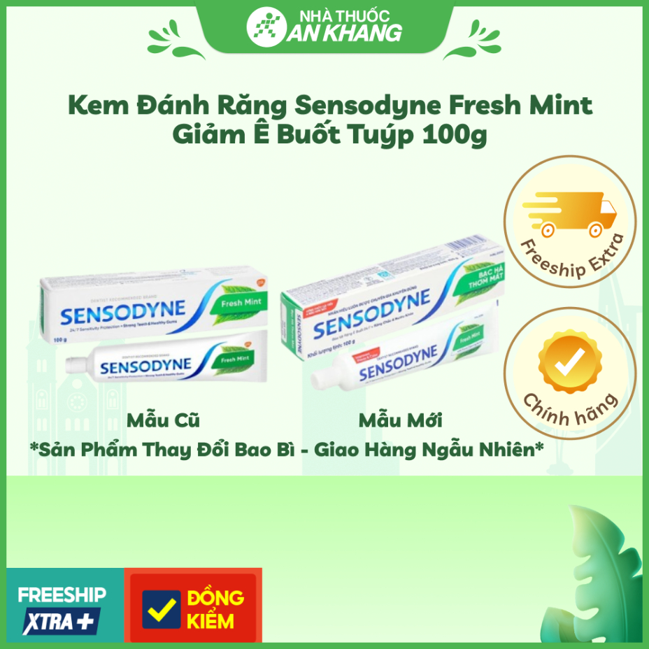 Kem đánh răng Sensodyne Fresh Mint giảm ê buốt tuýp 100g