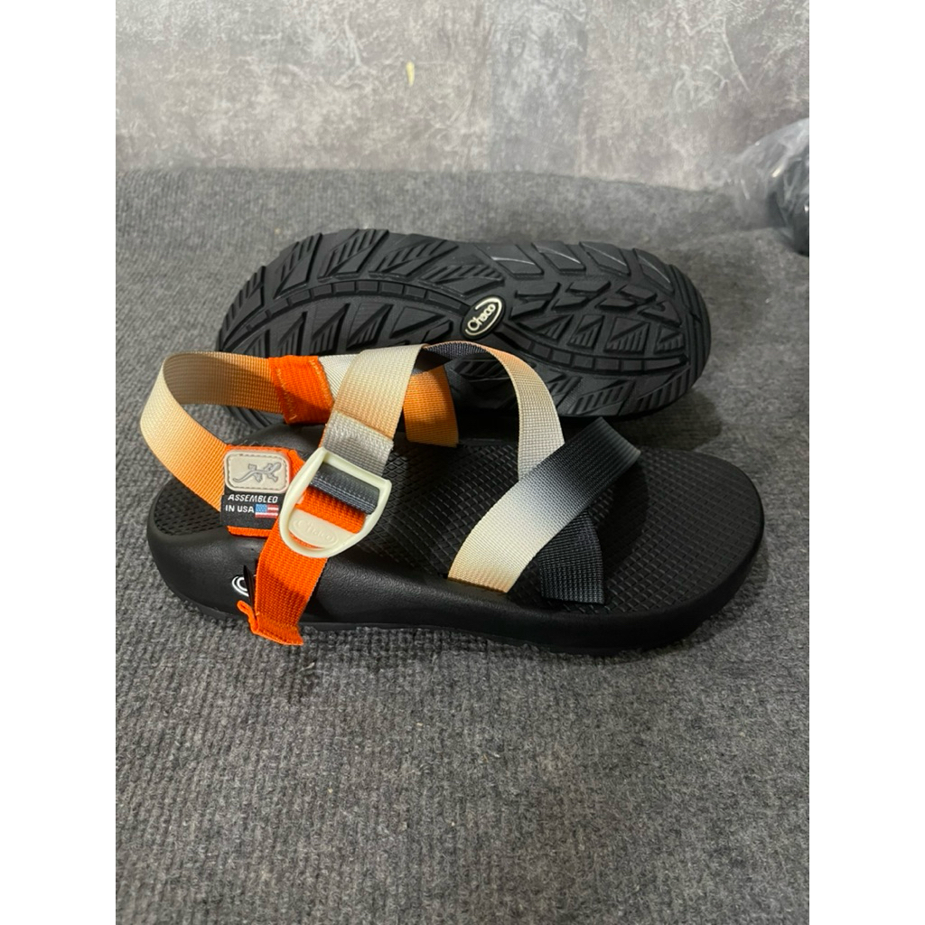Sandal chaco giầy nam màu dây lụa 3D phối màu