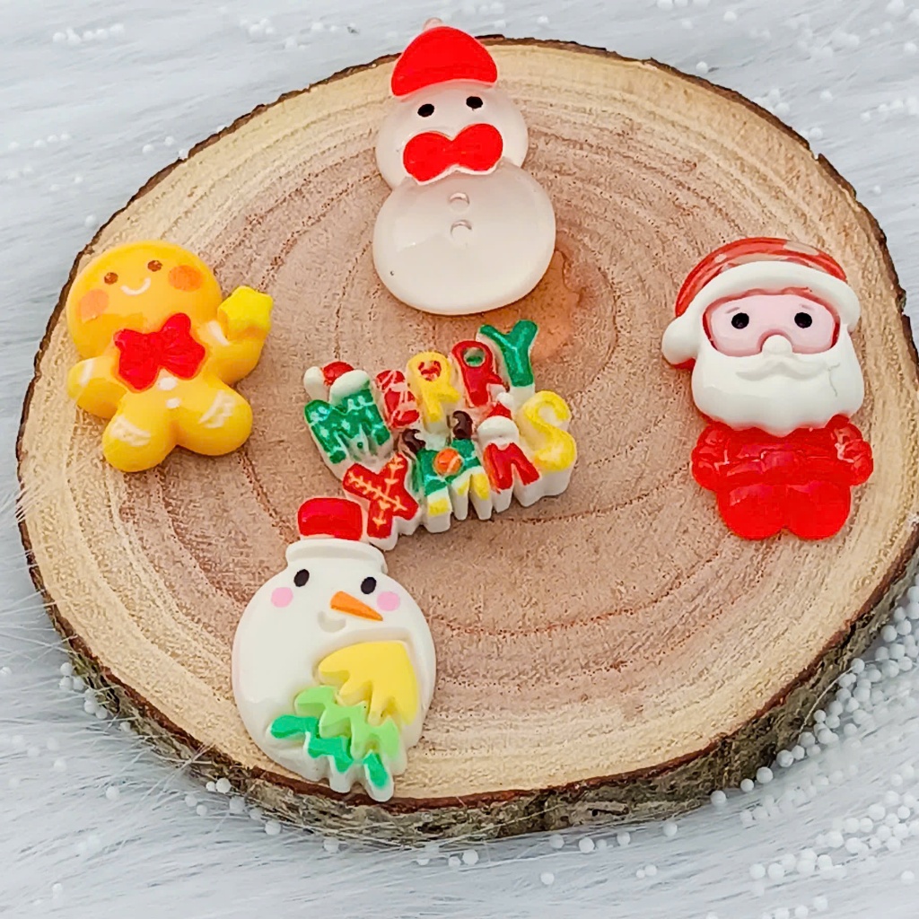 Charm nổi nhựa Noel – Set 10/20 chiếc trang trí handmade DIY, dán ốp điện thoại – Mua 10 tặng thêm 1, mua 20 tặng thêm 2