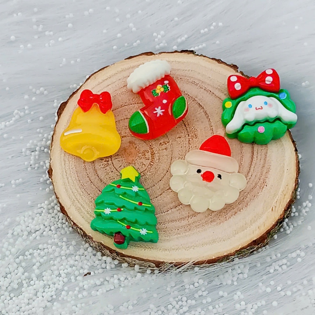 Charm nổi nhựa Noel – Set 10/20 chiếc trang trí handmade DIY, dán ốp điện thoại – Mua 10 tặng thêm 1, mua 20 tặng thêm 2