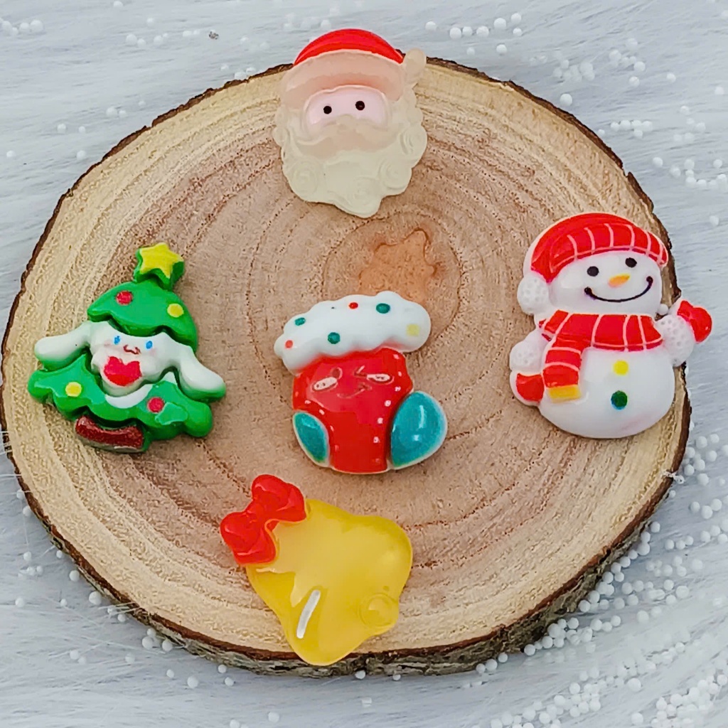 Charm nổi nhựa Noel – Set 10/20 chiếc trang trí handmade DIY, dán ốp điện thoại – Mua 10 tặng thêm 1, mua 20 tặng thêm 2