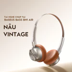 Tai Nghe Chụp Tai Baseus Bass BH1 Air - Thiết Kế Retro Siêu Nhẹ 90g, Pin 80h, Chống Ồn ENC Thông Minh Lọc Sạch Tạp Âm — ảnh 7