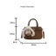 Túi Xách Nữ Dáng Vuông Kèm Gấu Lông Xù Trang Trí – Túi Đeo Chéo Da Lộn Cao Cấp Màu Sắc Sang Chảnh - ST412