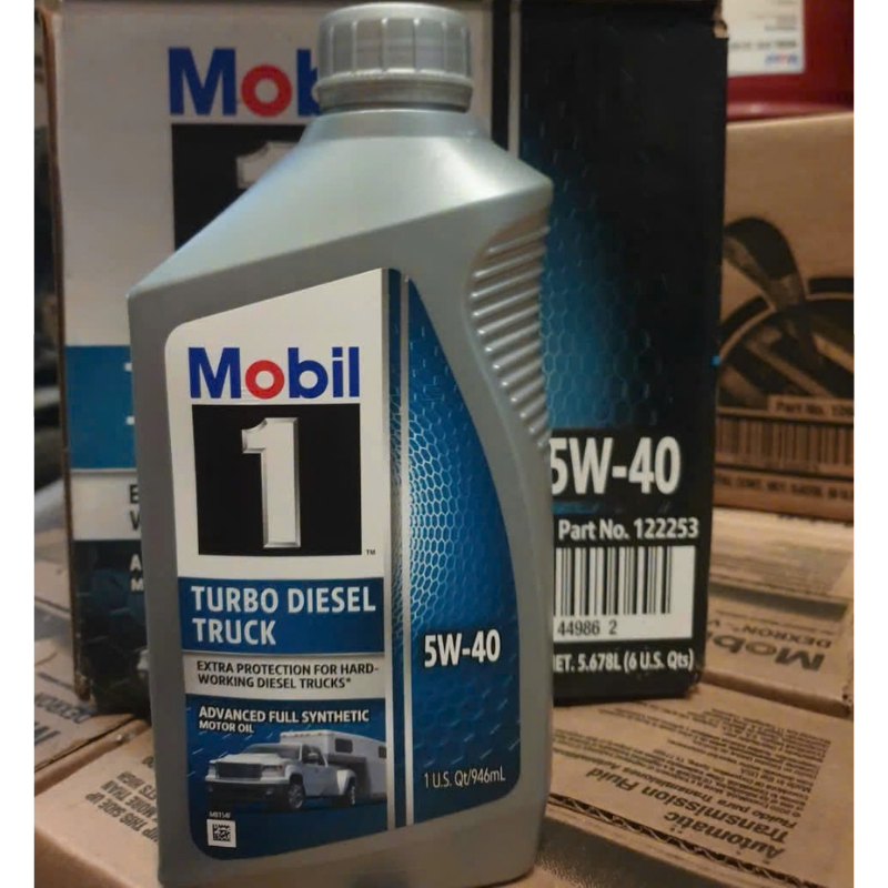 Nhớt Ô Tô Tổng Hợp Toàn Phần MOBIL 1 TURBO DIESEL TRUCK 5W40 946ml/3,78L Nhập Khẩu Mỹ - Chính Hãng
