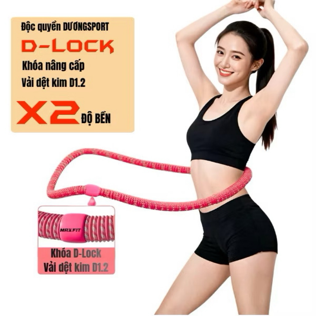 Vòng Lắc Eo Lò Xo Bọc Vải Mềm XG Sport  Tập Thể Dục, Tập Gym, Tập Yoga Tại Nhà