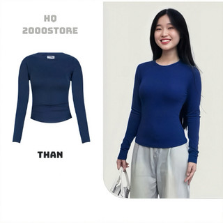 Áo thun Giữ Nhiệt  nữ cổ tròn ôm gọn,chất liệu gân tăm co giãn, thanh lịch,thời trang thu đông