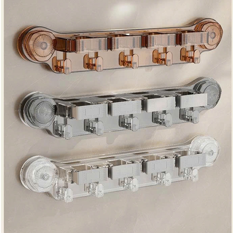 Thanh Móc kẹp cây lau nhà kẹp chổi dán tường hút chân không Thanh kẹp dán tường SH0030 4 kẹp đa năng