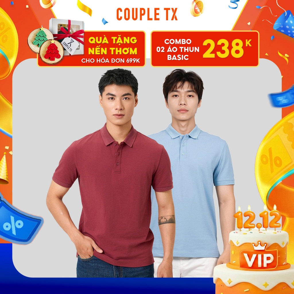 Áo Polo Nam Couple TX Basic Logo Thêu Form Regular MPO 1066