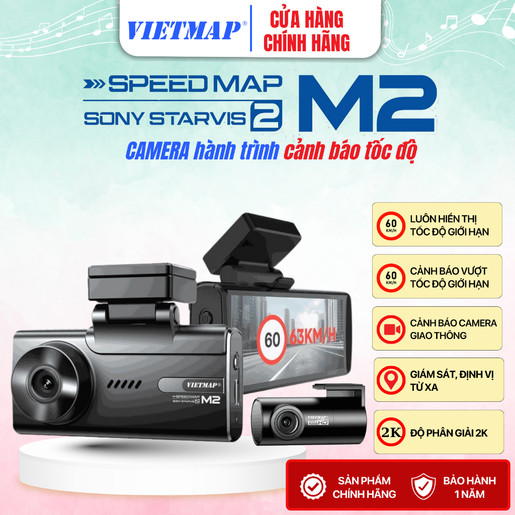 Camera hành trình Vietmap Speedmap M2 Công nghệ thông minh, Lái xe an toàn