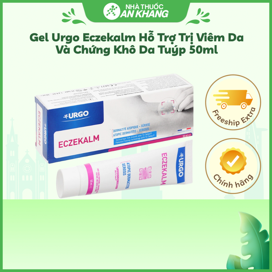 Gel URGO ECZEKALM hỗ trợ giảm các triệu chứng viêm da và khô da (Tuýp 50ml)