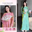 Áo dài dáng suông TƯỜNG XUÂN cổ ngọc tay loe (AK22), áo dài lụa tơ ánh kim nhăn tự nhiên Áo dài Thanh Hiền