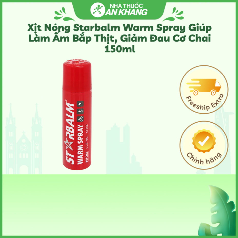 Chai xịt nóng STARBALM Warm Spray làm ấm bắp thịt, giảm chấn thương (150ml)