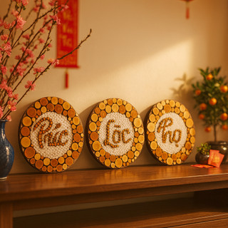 Tranh Tết Phúc Lộc Thọ độc đáo, mới lạ, độ bền lâu dài - Có thể thay đổi chữ muốn ghép theo yêu cầu