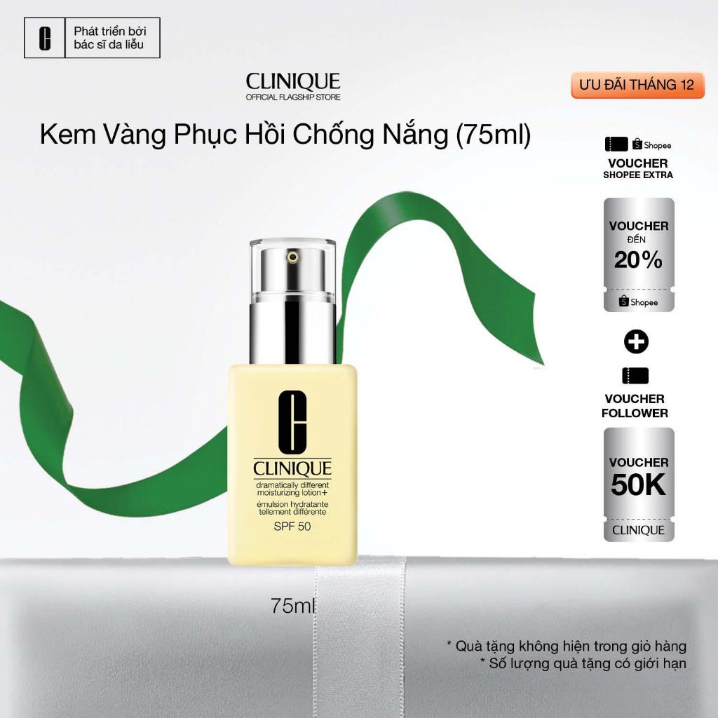 Kem Vàng Dưỡng Ẩm, Phục Hồi & Chống Nắng Clinique Dramatically Different Moisturizing Lotion+™ SPF 50 75ml