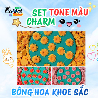 Set Charm gắn dép theo tone màu: Bông Hoa khoe sắc