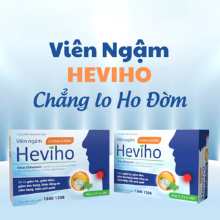 [HỘP 3 VỈ] Viên Ngậm Ho HEVIHO Giảm Ho Giảm Đờm Giảm Triệu Chứng Đau Rát Họng Viêm Phế Quản