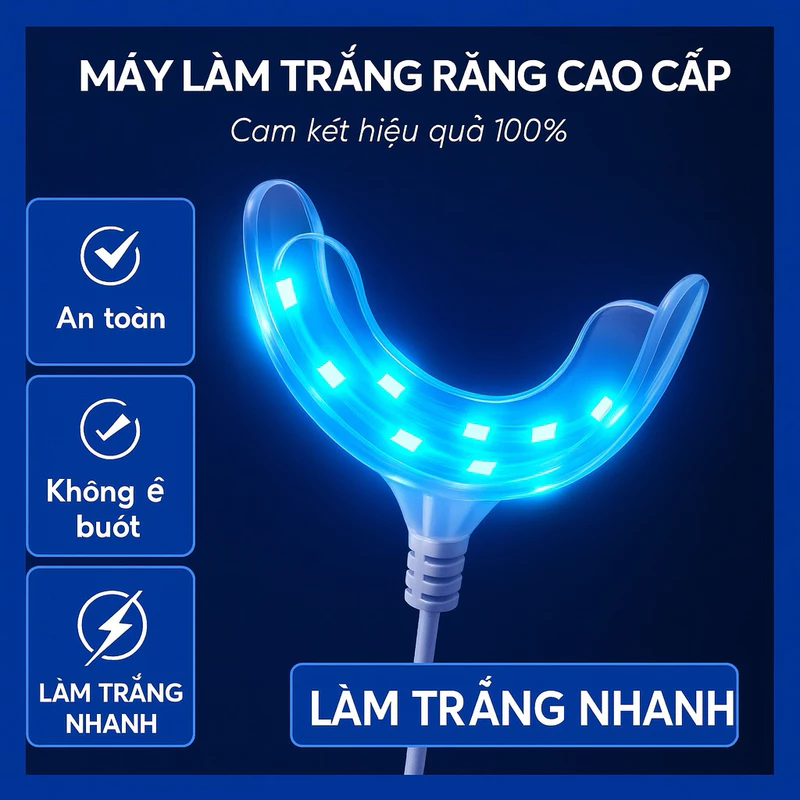 Máy Tẩy Trắng Răng Tại Nhà CONG FANSDR – Ánh Sáng Xanh + Gel Trắng Răng – Trắng Nhanh Không Ê Buốt – An Toàn- Trắng Lâu — ảnh 1