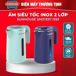 Ấm Siêu Tốc 2 Lớp Sunhouse SHD1351Dung Tích 1.8 Lít hàng chính hãng