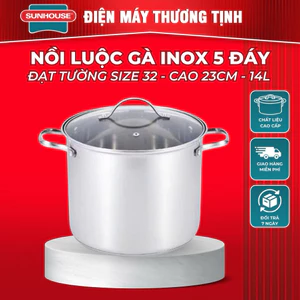 nồi luộc gà 5 đáy đạt tường size 32 hàng chính hãng giá tốt
