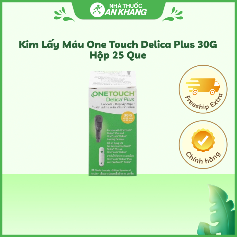 Kim lấy máu One Touch Delica Plus 30G hộp 25 que