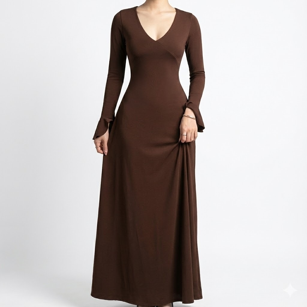 Đầm body nữ cổ kín sát nách dáng tank top, chân váy xòe nhẹ dự tiệc Yourname Dress YN204