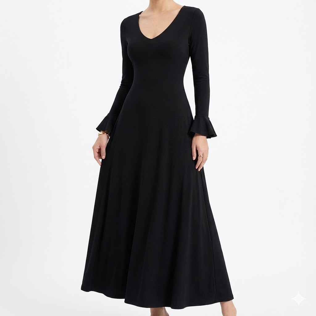 Đầm body nữ cổ kín sát nách dáng tank top, chân váy xòe nhẹ dự tiệc Yourname Dress YN204