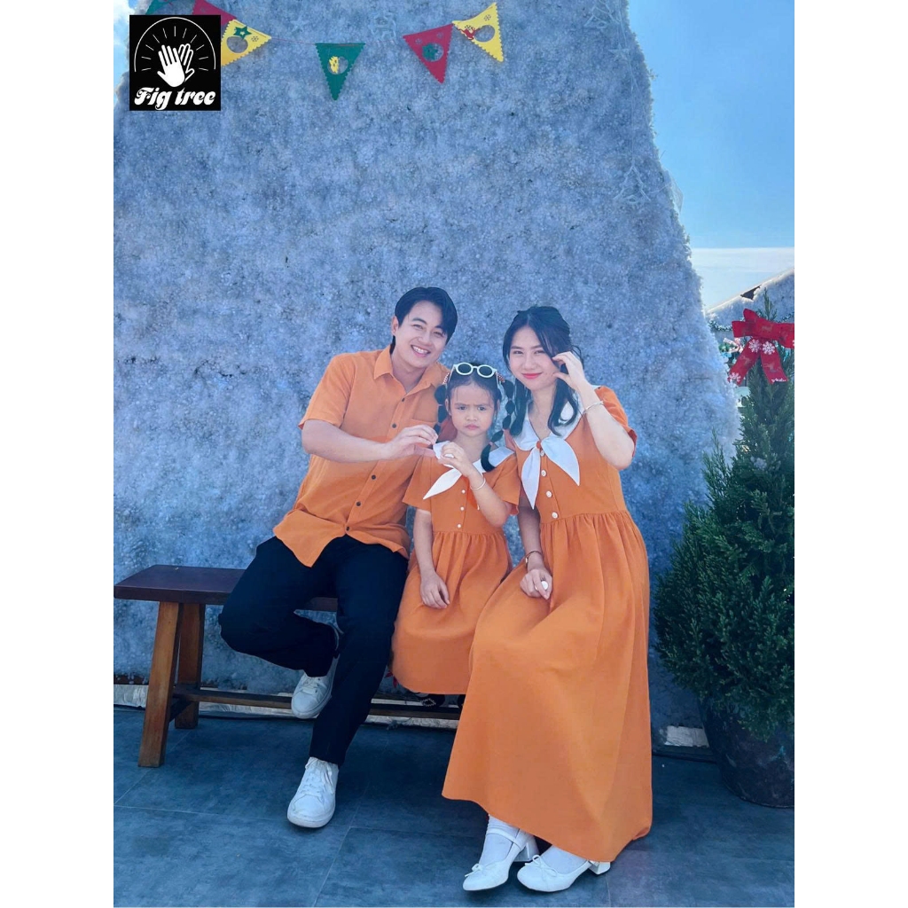 Đồ Gia Đình Fig Tree Màu Cam Phối Trắng Siêu Sang, Chất Đũi Dày Đẹp, Thiết Kế Mới Cho Mùa Du Lịch