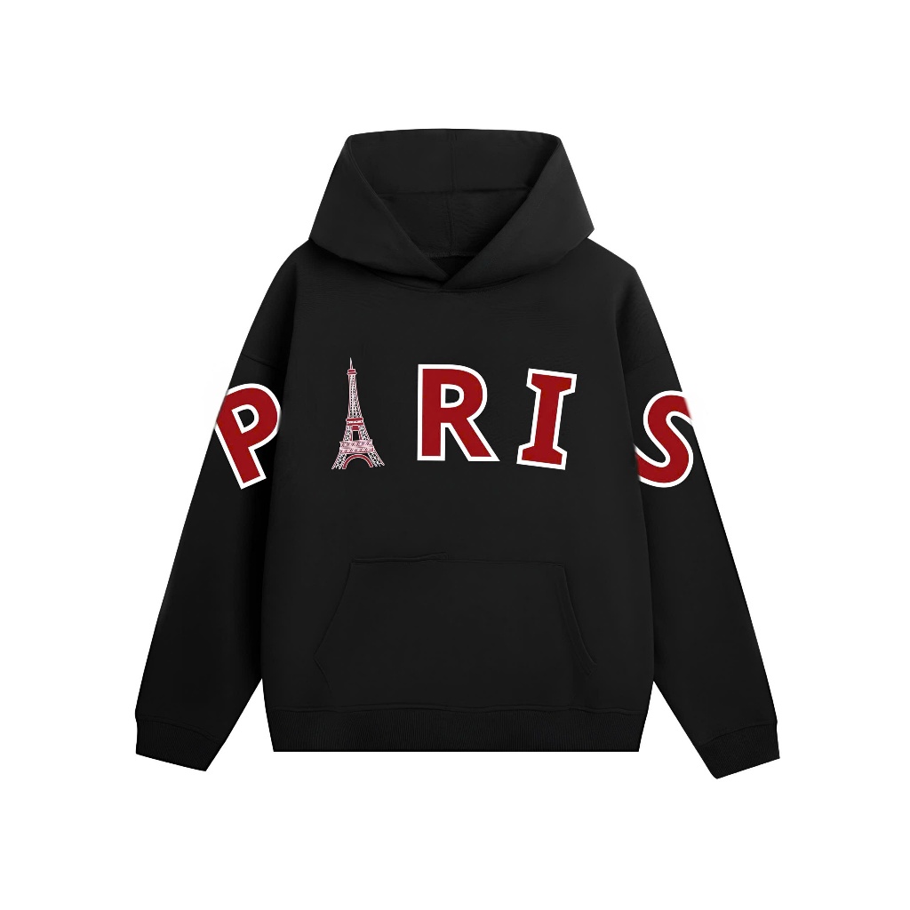 Áo Hoodie Paris Unim Dài Tay Chất Liệu Nỉ Cao Cấp Hình In Sắc Nét Chống Bong