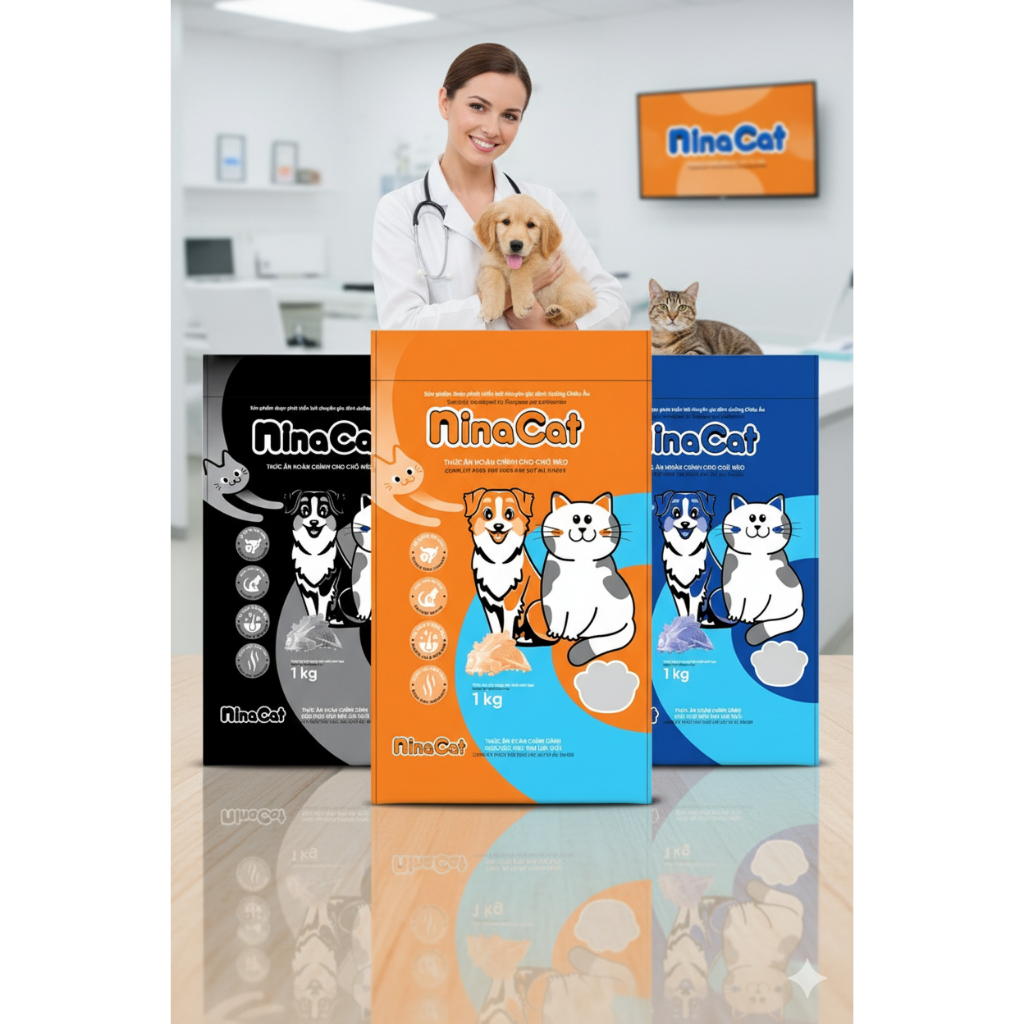 GIÁ HỦY DIỆT HẠT MÈO MIX RUỐC NINA CAT 1 KG SIÊU HỜI