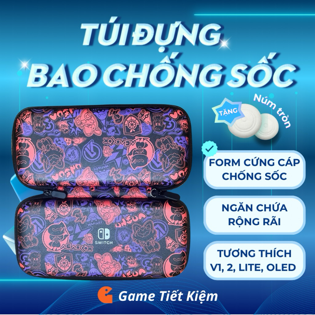 Túi Đựng / Bao Chống Sốc Nintendo Switch OLED, V1 V2, Lite – Case Đựng Máy Game, Thẻ Game