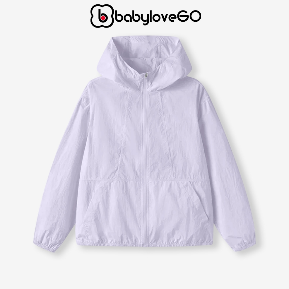 Áo khoác gió cho bé BabyloveGO, áo khoác thu đông cản gió 2 lớp vải dù chống nước có mũ giữ ấm, tránh nắng gió