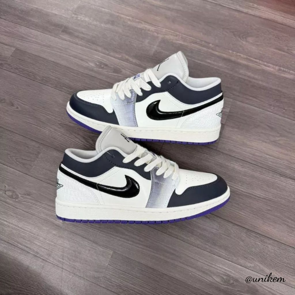 Giày Thể Thao Rắn Đế Tím Nam Nữ, Giày Sneaker Cổ Thấp Nam Nữ Dễ Phối Đồ || JA 07