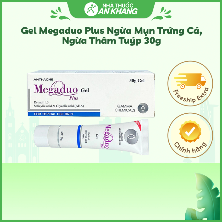 Gel Megaduo Plus ngừa mụn trứng cá, ngừa thâm tuýp 30g
