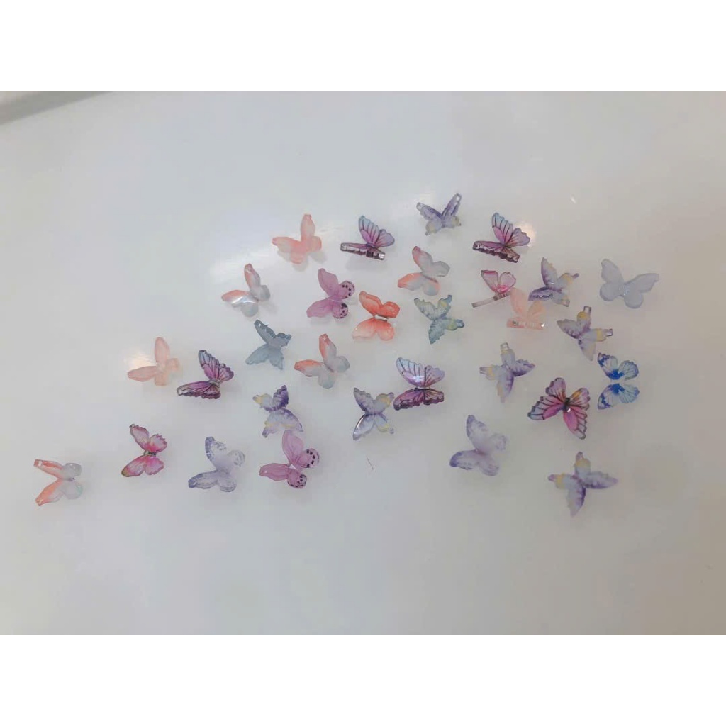Set Charm Bướm Đính Móng – Hộp Charm Trang Trí Nail Lấp Lánh, Dễ Gắn, Phù Hợp Mọi Kiểu Nail