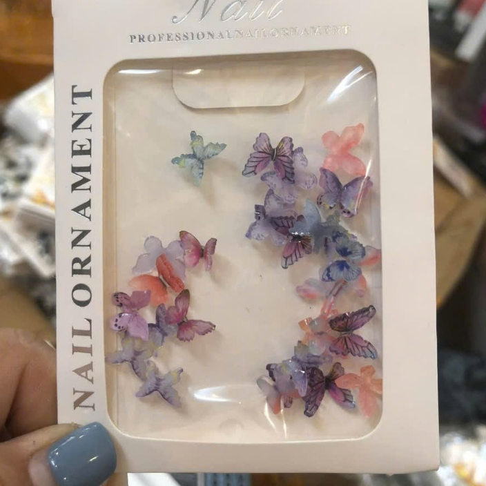 Set Charm Bướm Đính Móng – Hộp Charm Trang Trí Nail Lấp Lánh, Dễ Gắn, Phù Hợp Mọi Kiểu Nail
