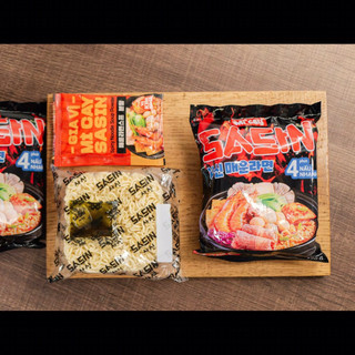 [ 10 GÓI ] MÌ CAY SASIN VỊ KIM CHI KIM CHI & MÌ CAY SASIN VỊ SOYUM + 10 GÓI XỐT ỚT ĐỘ 10G