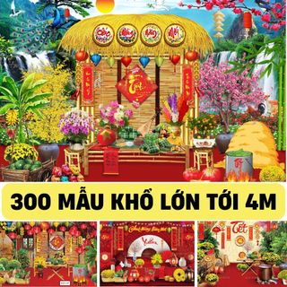 DECOR Tranh Vải Trang Trí Phông Nền Lễ Tết Backdrop chụp ảnh sự kiện NĂM MỚI BÍNH NGỌ 2026 Size Lớn 4M TET12 - BEEKIDS