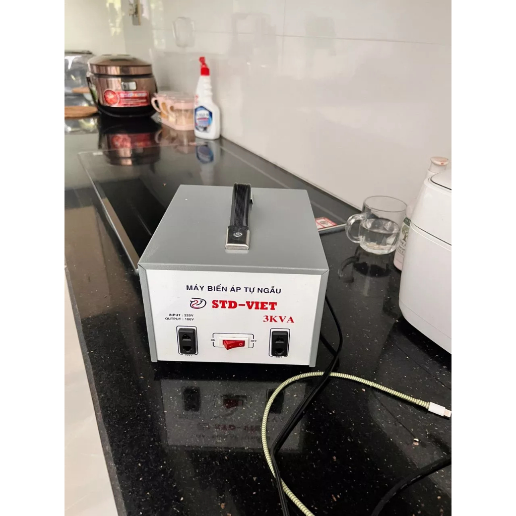 Đổi nguồn 220V sang 100V  Biến áp tữ ngẫu 2KVA Vỏ Kim Loại Bảo Hành 2 Năm
