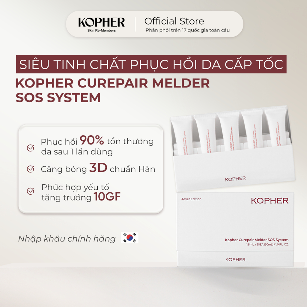 Tinh chất phục hồi da cấp tốc Kopher Curepair Melder SOS System làm dịu ...