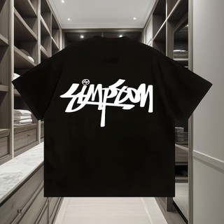 Áo Thun Boxy Tatami Thêu Graffiti Simpson  Unisex Nam Nữ Oversize