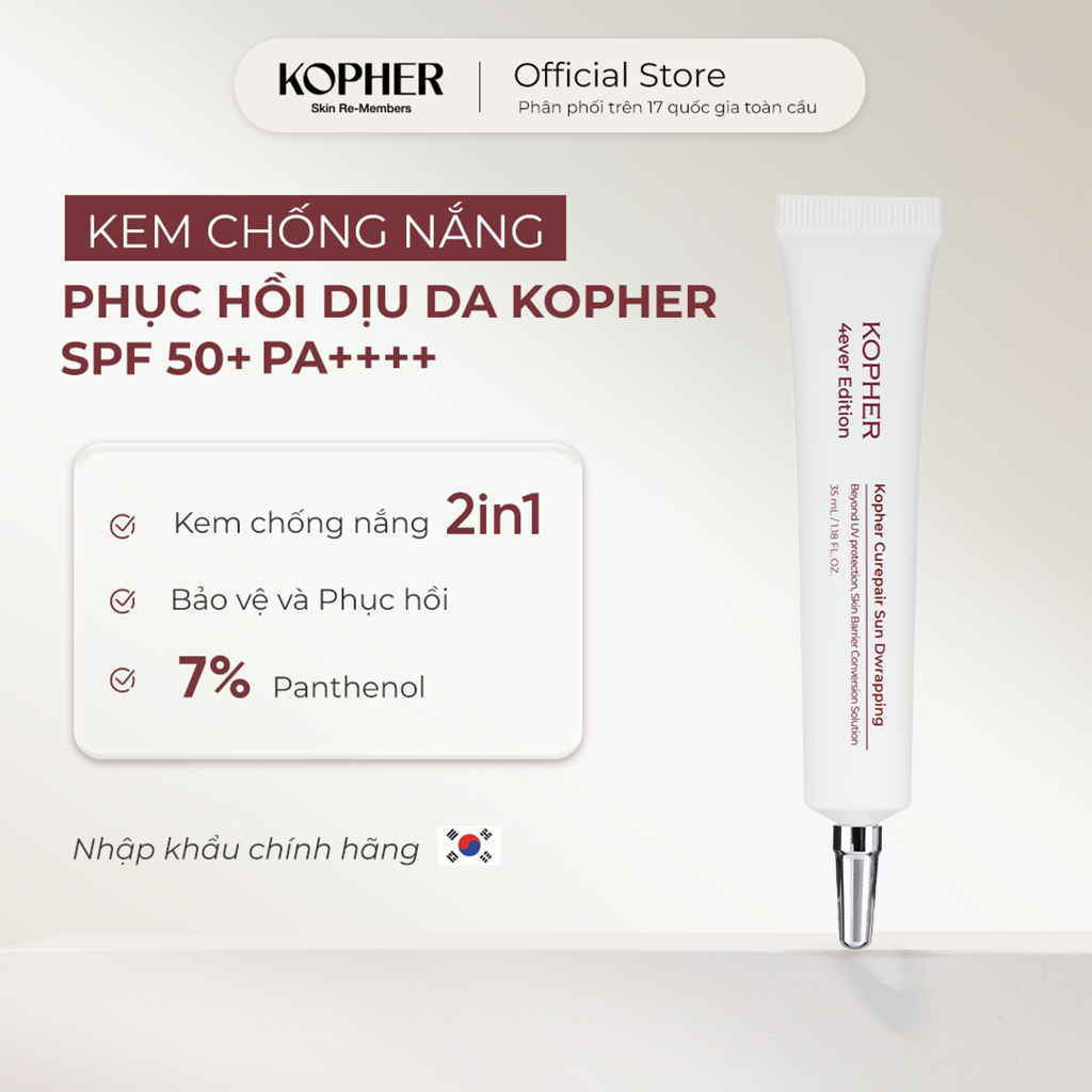 Kem Chống Nắng Phục Hồi Dịu Da KOPHER SPF 50+/PA4+ 35ml Chống Nắng Mạnh ...