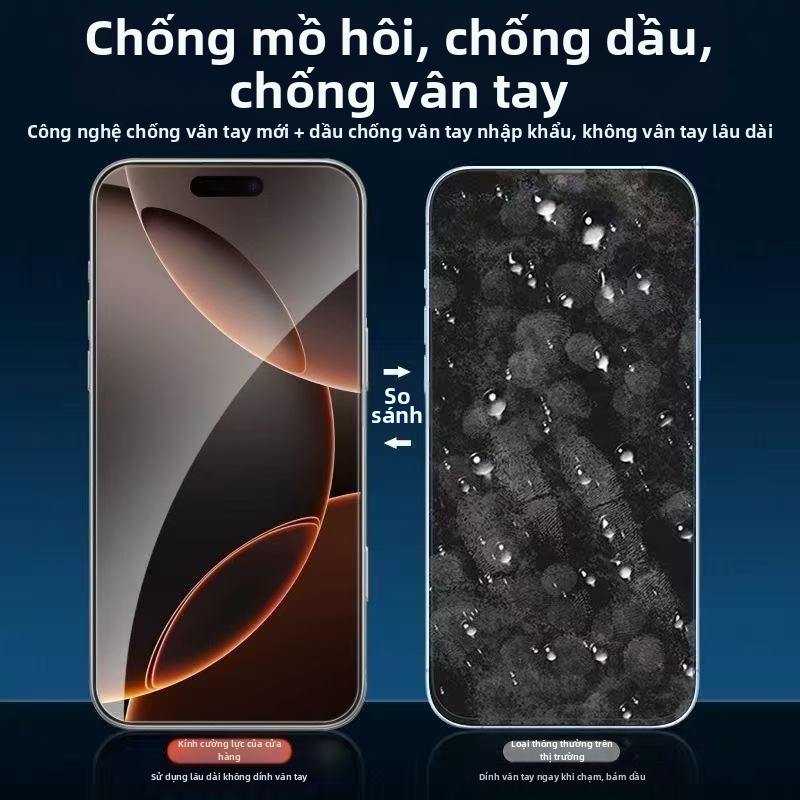 Xem xét cao độ thép màng áp dụng apple 14pro/16/17/15/13 chống thấm nước 12/11 chống lại dấu vân tay