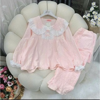 Sét Bộ Dài , Cồ Tròn Bèo Ren , Mẫu Tiểu Thư Mới - MS A10