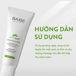 Kem dưỡng cho da dầu mụn BABÉ Stop AKN Mattifying Moisturiser 50ml