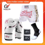 Combo Boxing & Muay Thái: Găng Boxing DNA + Băng Đa + Quần Muay + Tất bảo vệ khớp cổ chân - Set đồ tập cơ bản — ảnh 1
