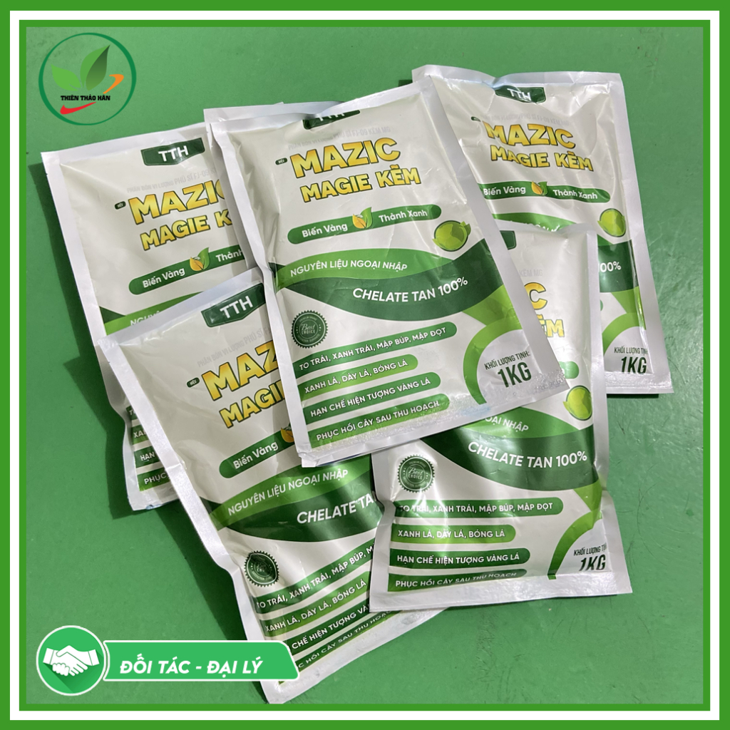 Phân bón Mazic Magie Kẽm (Phú sĩ FJ-09): Bí quyết phục hồi vàng lá, tăng chồi cực mạnh, Gói 1Kg