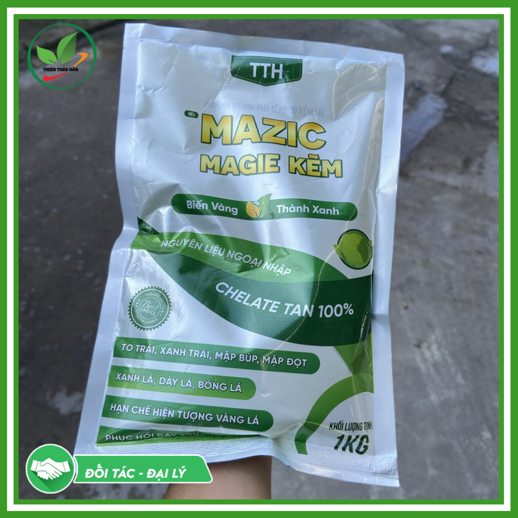 Phân bón Mazic Magie Kẽm (Phú sĩ FJ-09): Bí quyết phục hồi vàng lá, tăng chồi cực mạnh, Gói 1Kg