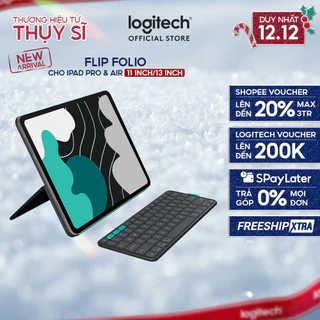 Logitech Flip Folio, Bao da bàn phím có thể gấp gọn cho iPad Pro 13-inch (M4 & M5) & Air 13-inch (M2 & M3) (2024, 2025)