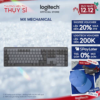 Bàn phím cơ không dây Logitech MX Mechanical – Tactile, chiếu sáng nền, sạc USB-C, mac OS | Win