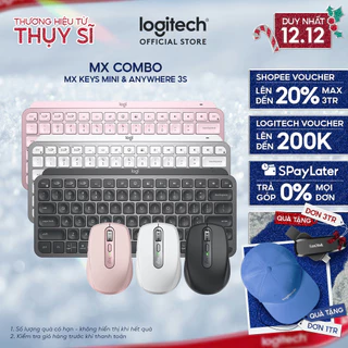 Combo Bàn phím và chuột Logitech MX Keys Mini & Logitech MX Anywhere 3S - Sạc nhanh USB-C, Nhỏ gọn
